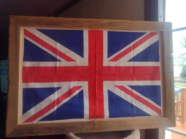 Framed 35 x 23 1/2 Union Jack flag - Photo 7