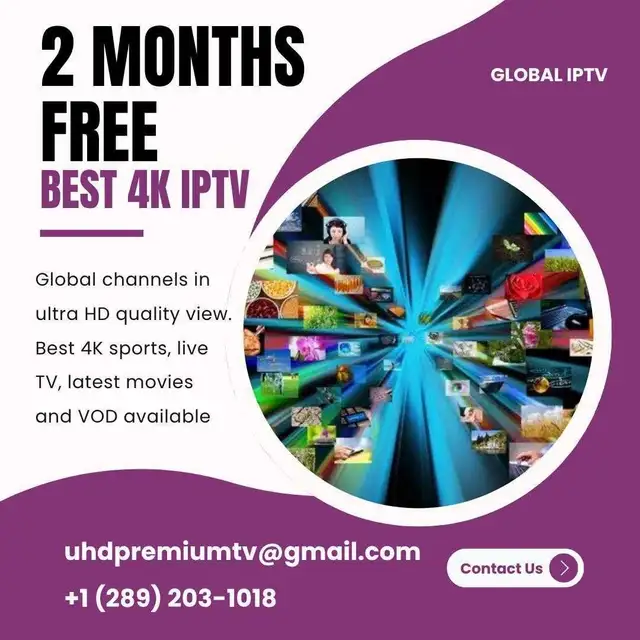 2 months free - Latest 4K I.P.T.V