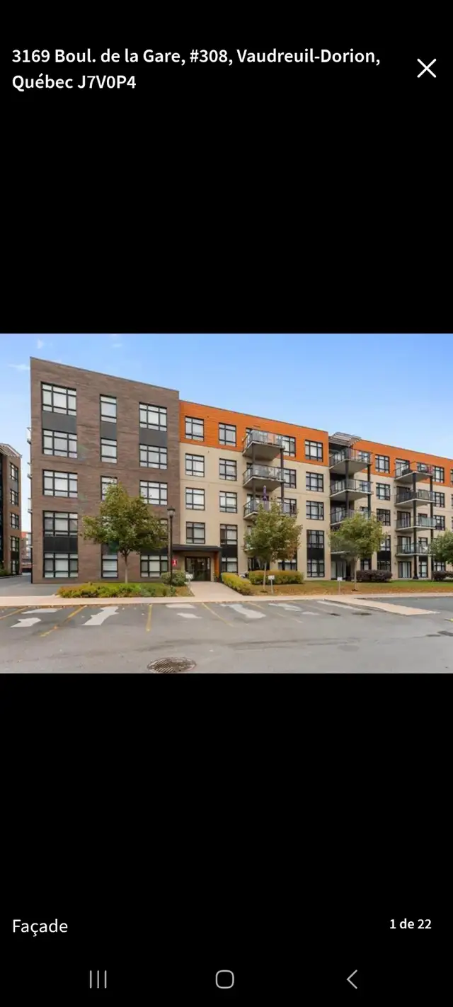 Superbe condo 4 1/2 à vendre au centre-ville  de Vaudreuil-Dorio