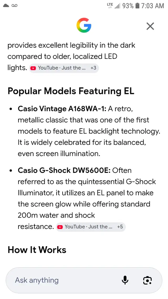 Casio 'vintage' watch electro luminescence - Photo 2