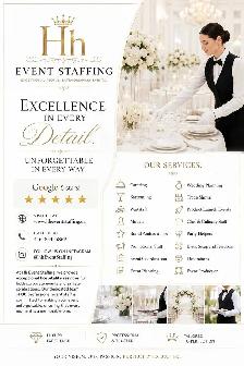 Catering, bartender, servers and brand ambassadors for all event