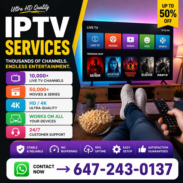 Premium 4k UHD I.P,T.V Streaming available