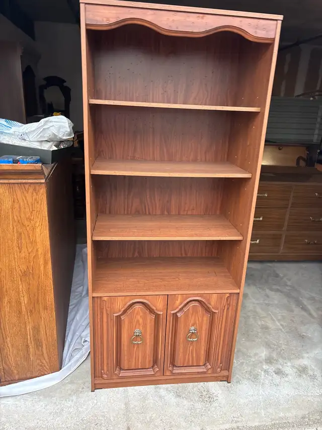 Free delivery used Wooden Bookcase with Cabinet - Photo 5