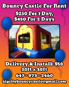 Commercial bouncy castle for rent in the GTA TODAY!