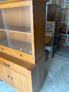 Free delivery antique Vintage Wooden China Cabinet (1950-1960) - Photo 7