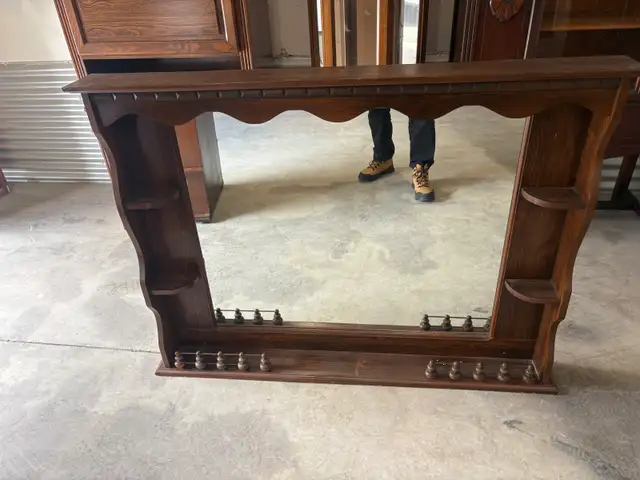 Free delivery used decorative Wooden Mirror - Photo 3