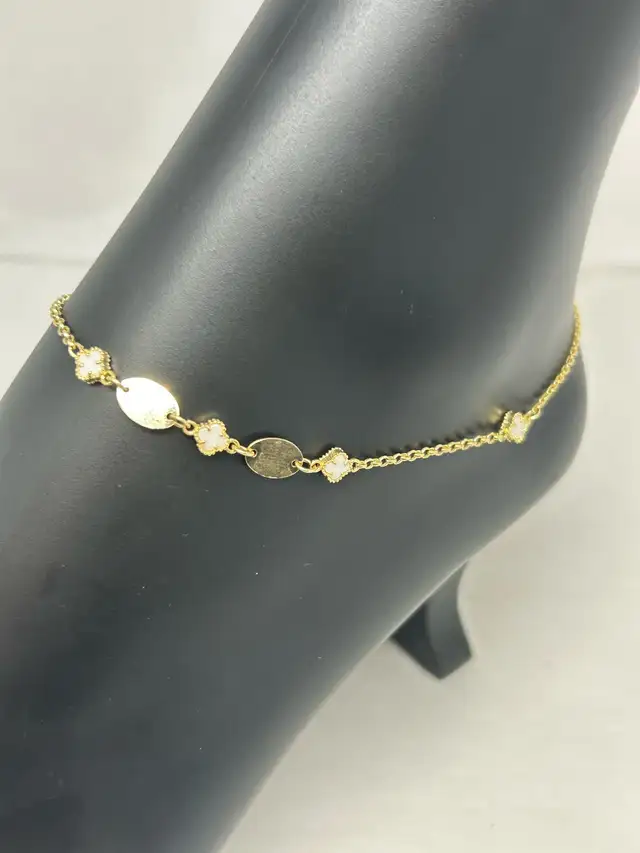 10K Clover Anklet - Photo 2