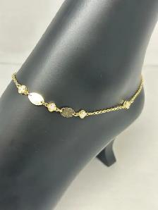 10K Clover Anklet - Photo 2