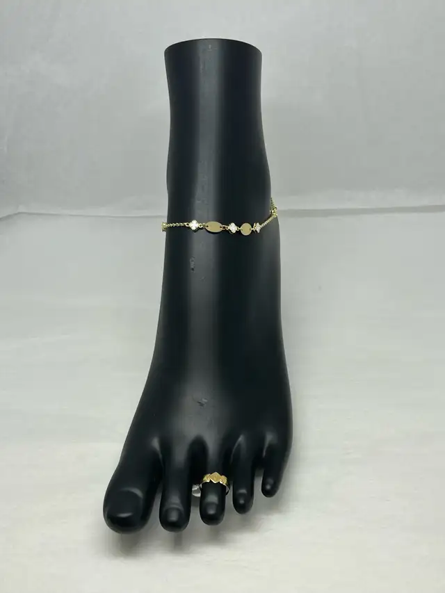 10K Clover Anklet - Photo 3