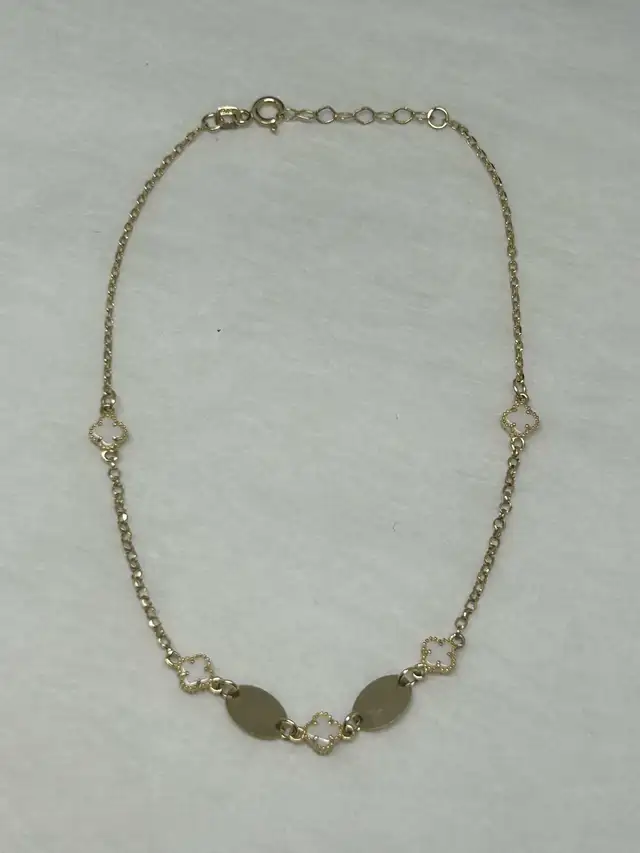 10K Clover Anklet - Photo 4