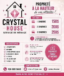 Service de ménage Montréal | Crystal House