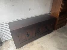 Free delivery used Dark Wood Sideboard Cabinet with Drawers - Photo 5