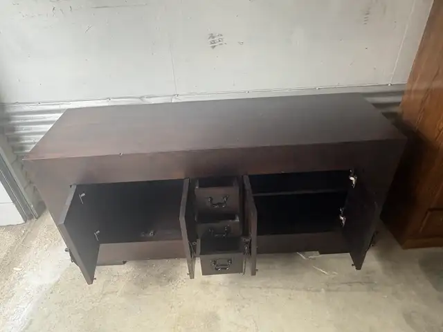 Free delivery used Dark Wood Sideboard Cabinet with Drawers - Photo 7