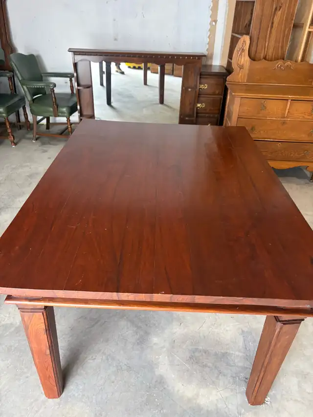 Free delivery used Dark Wood Dining Table - Photo 2