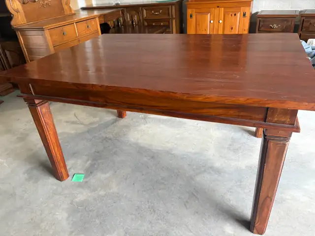 Free delivery used Dark Wood Dining Table - Photo 4