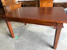 Free delivery used Dark Wood Dining Table - Photo 4