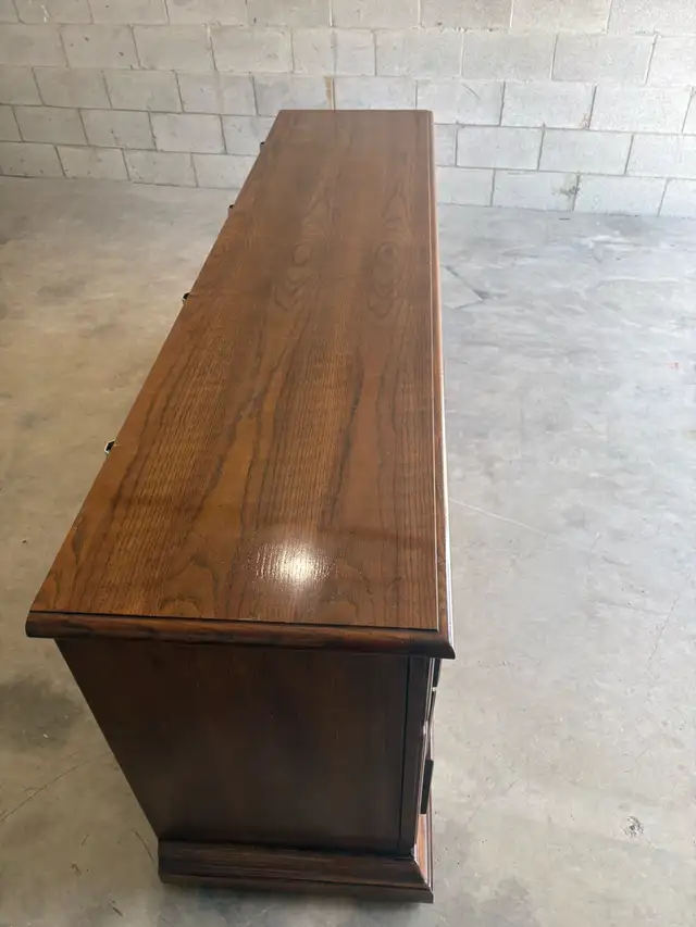 Free delivery used Vintage Wood Dresser with 9 Drawers - Photo 4