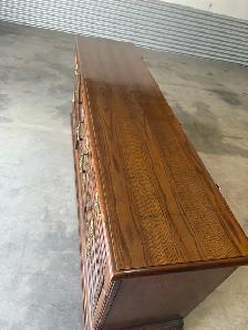 Free delivery used Vintage Wood Dresser with 9 Drawers - Photo 10