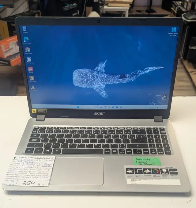 Acer Aspire 5 A515-52 i5-8265U 8Go DDR4 SSD 256Go M.2 15,6po