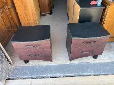Free delivery used Pair of 2-Drawer Nightstands - Photo 5