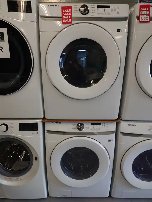 Samsung '27' White Front Load Washer and Dryer Set on Sale‼️