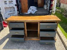 Free delivery Wooden dresser Solid Oak with 6 drawers - Photo 10