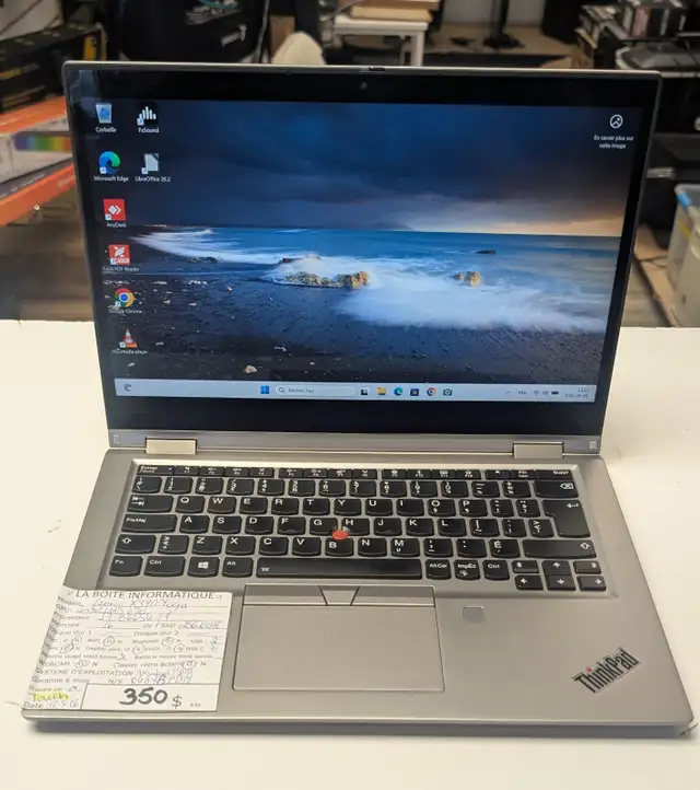 Lenovo ThinkPad X390 Yoga Touch i7-8665U 16Go SSD 256Go NVMe