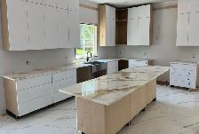 White Countertop With Treeish Golden Veins 437-522-8447