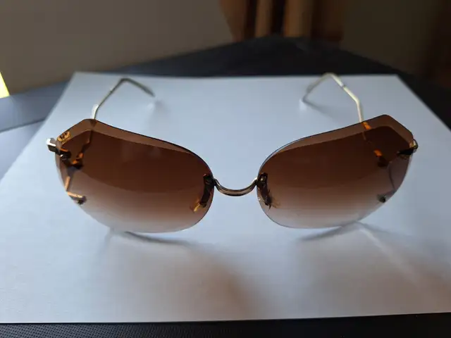 Women’s Brown and Gold Sunglasses - New - Photo 2