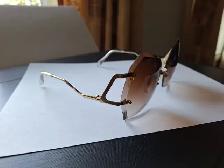 Women’s Brown and Gold Sunglasses - New - Photo 5