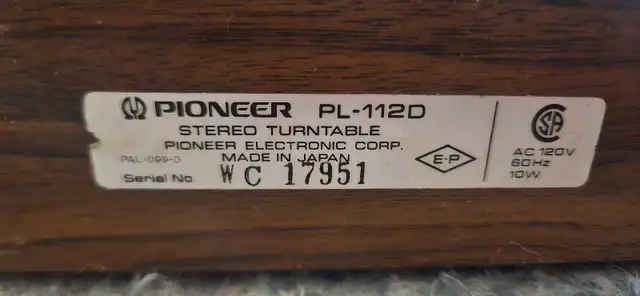 Pioneer PL-112D - Photo 6