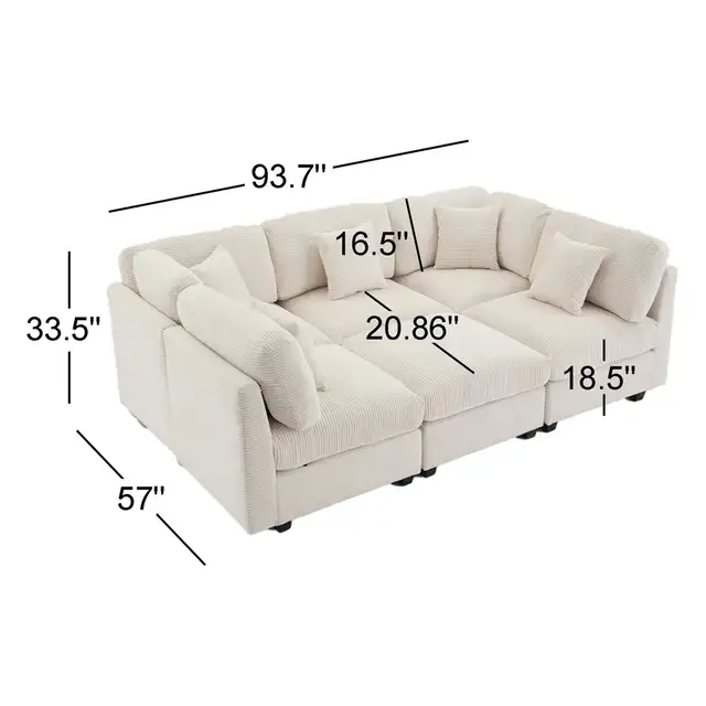 Brand New 6 Pc Couch need gone asap - Big Discount - Photo 4