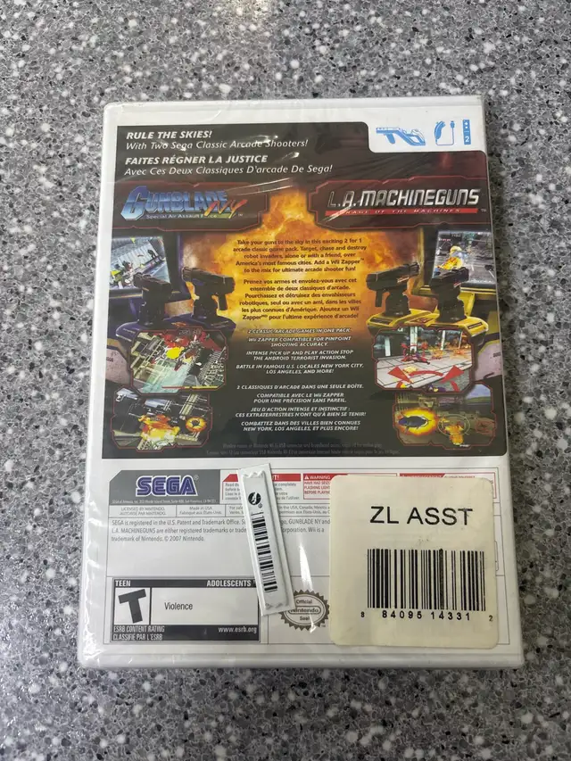 Wii Gunblade NY & LA Machineguns Arcade Hits Pack Sealed - Photo 2