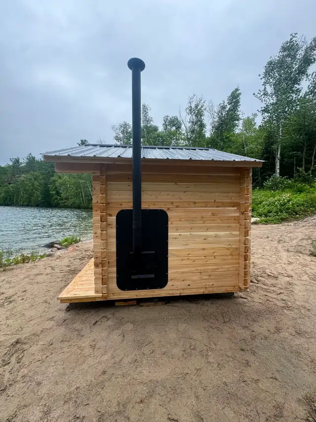 8x10   2’ porch Log Cabin Sauna - Photo 3