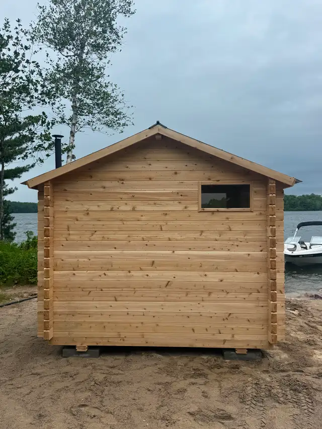 8x10   2’ porch Log Cabin Sauna - Photo 4