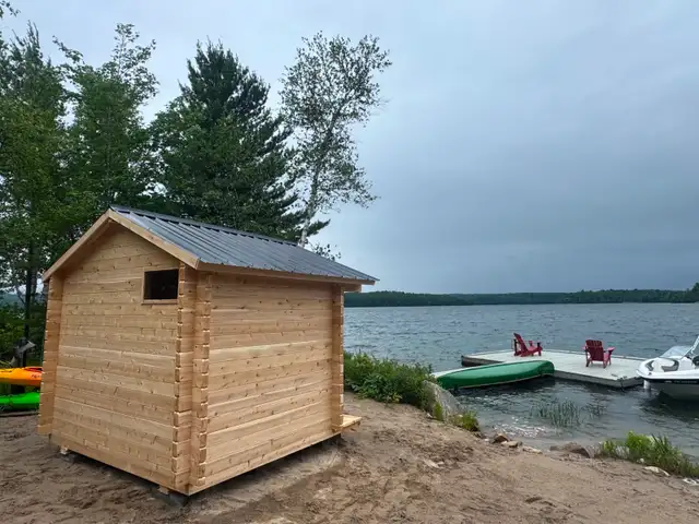 8x10   2’ porch Log Cabin Sauna - Photo 5