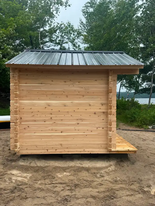 8x10   2’ porch Log Cabin Sauna - Photo 6