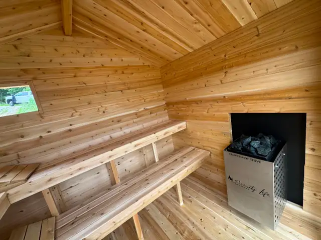 8x10   2’ porch Log Cabin Sauna - Photo 7