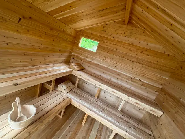 8x10   2’ porch Log Cabin Sauna - Photo 8