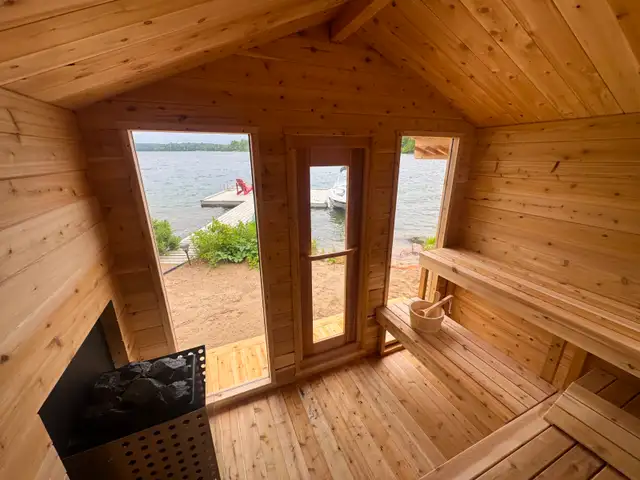 8x10   2’ porch Log Cabin Sauna - Photo 9