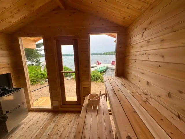 8x10   2’ porch Log Cabin Sauna - Photo 10