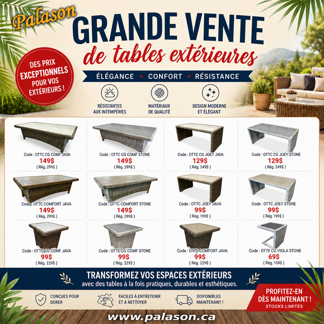 Outdoor Table SALE !! Balcony and patio table Garden Furniture