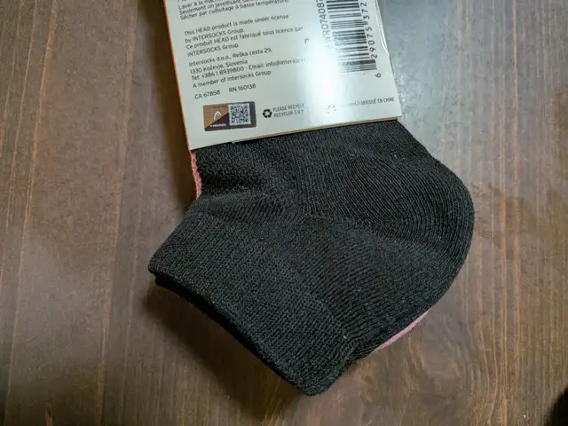 3 pair pack of Head ankle socks. Pink, White, Black. Size 6 - 10 - Photo 4