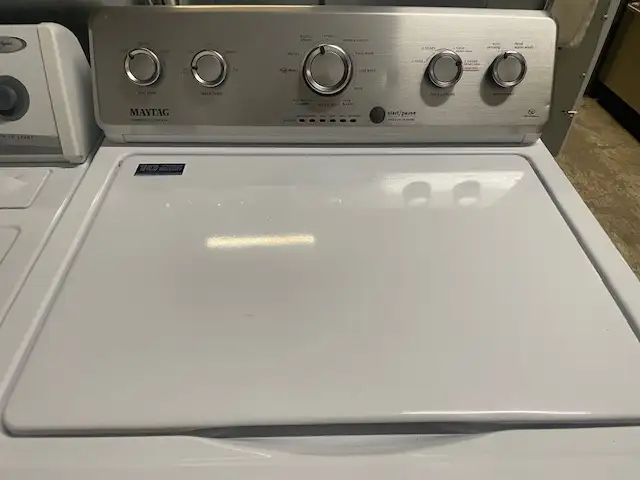 Laveuse seule traditionnelle blanche Maytag - Photo 2