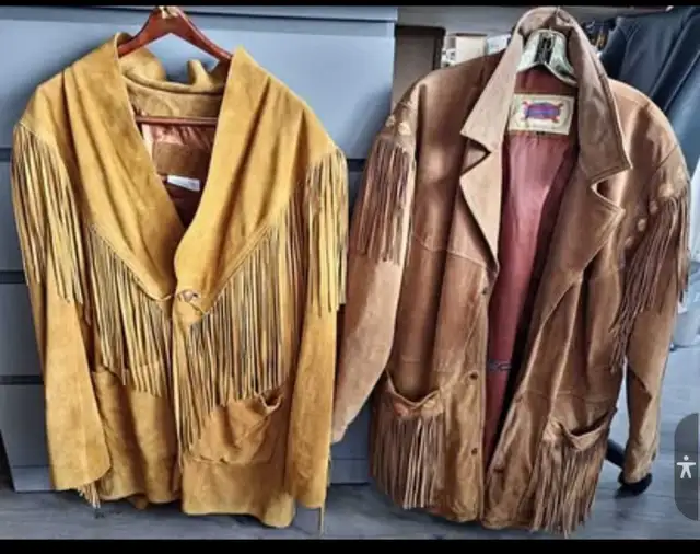 Coats indigenous leather worn 1 time. - Photo 2