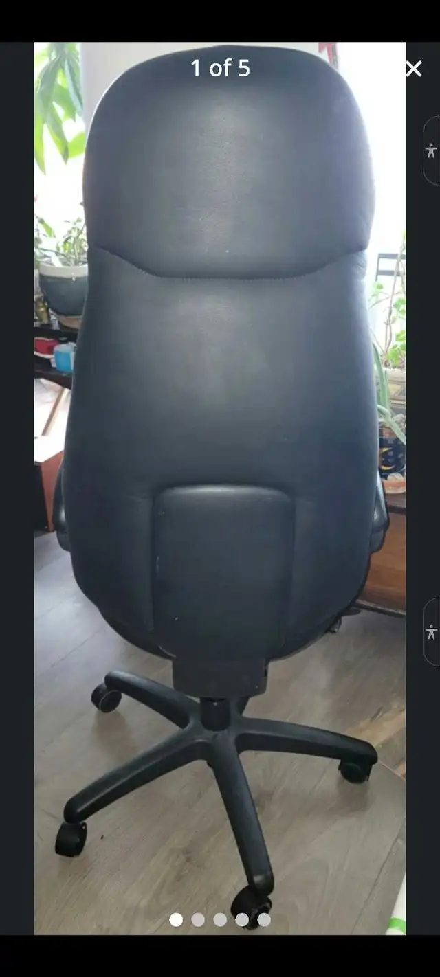 Reclinable leather 6 way. Chair used 1 week - Photo 2