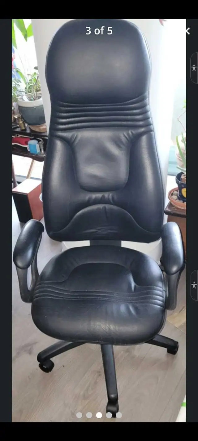 Reclinable leather 6 way. Chair used 1 week - Photo 4