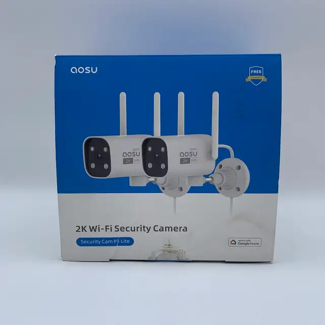 AOSU 2K Outdoor Wired Home Security Cameras with Color Night Vis