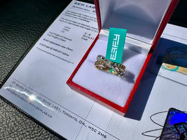 #823 - 14kt Gold, EFFY Diamond Ring, Size 7 - Photo 3