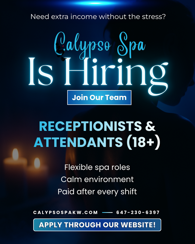 Calypso Spa Hiring Customer Service & Reception Staff (18 )